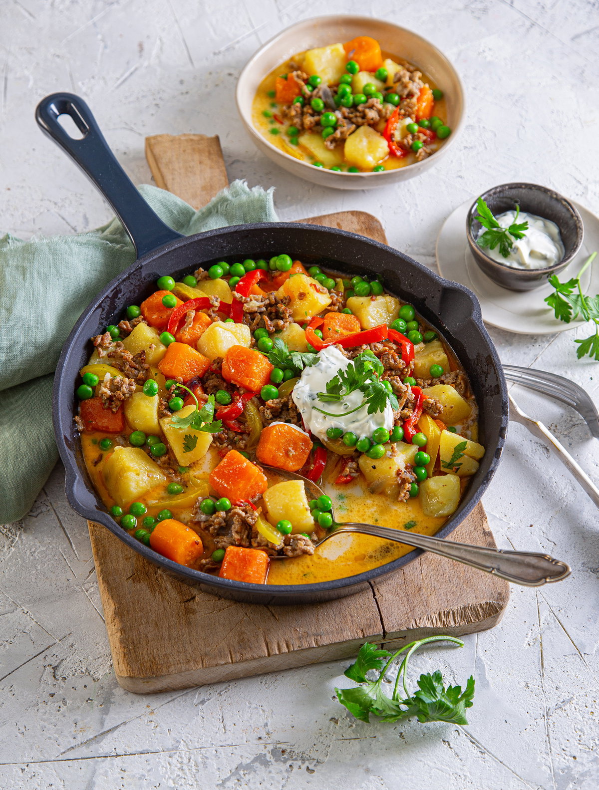 Hackfleisch-One Pot mit buntem Gemüse