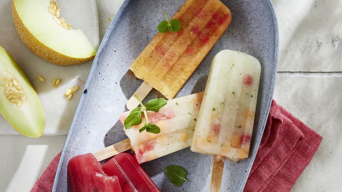 Meloneneis am Stiel - mit erfrischender Wassermelone, Cantaloupe oder süßer Honigmelone
