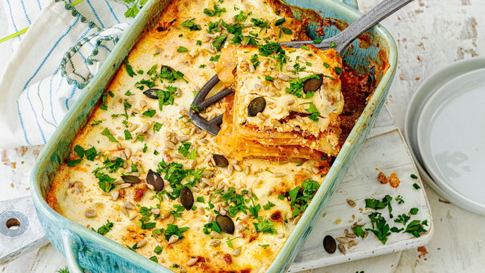 Hackfleisch-Kohlrabi-Lasagne: Low Carb und unter 400 Kalorien pro Stück