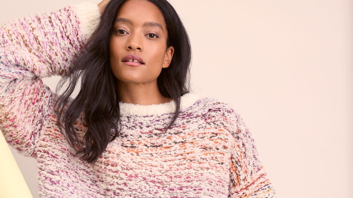 Kostenlose Strickanleitung: Kuscheligen Streifenpullover "Candy & Pelliccia" von Lana Grossa