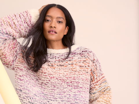 Kostenlose Strickanleitung: Kuscheligen Streifenpullover "Candy & Pelliccia" von Lana Grossa